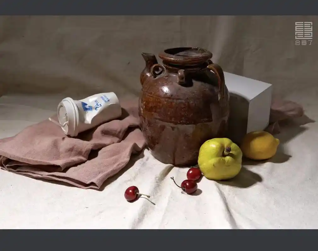 罐子水果几何体素描组合 带步骤#素描静物 #美术生 #一起学 - 抖音