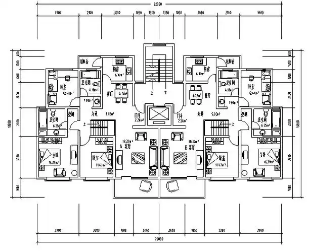 [分享]户型布置平面图cad资料下载