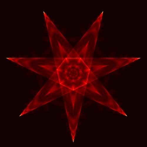 恶魔的指纹---49幅由算法生成的邪恶七芒星图像