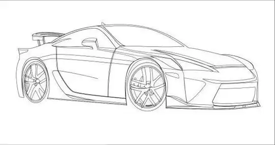 帅气的跑车简笔画