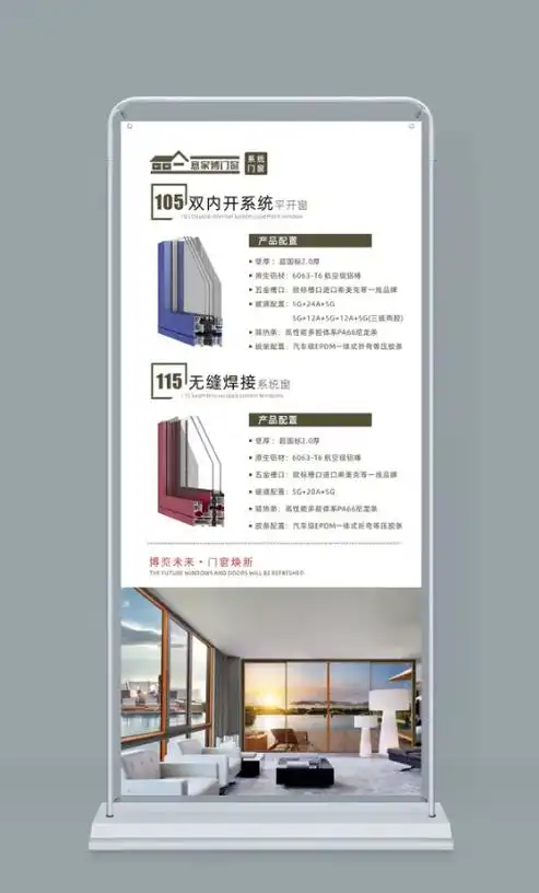 门窗展架易拉宝海报宣传单设计印刷#门窗展架 - 抖音