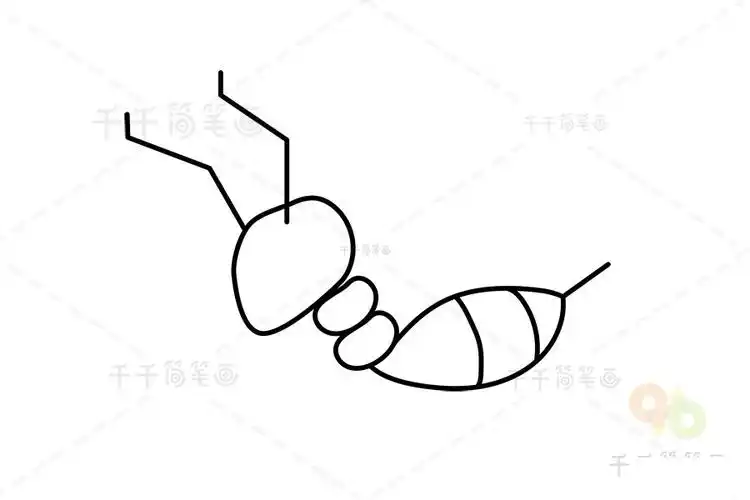 红蚂蚁简笔画简单,画图,瓶子_文秘苑图库