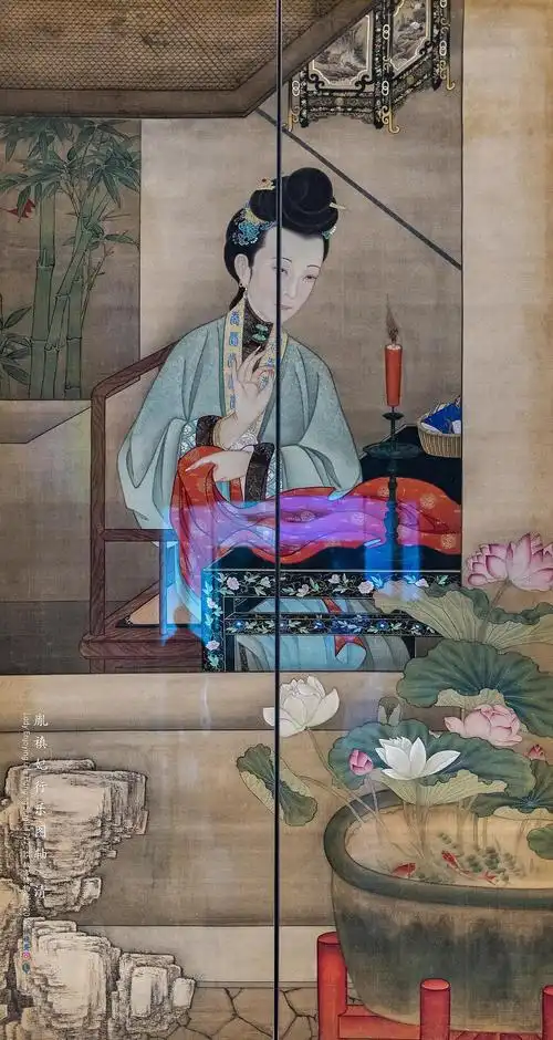 胤禛妃行乐图轴