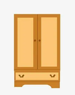 png手绘家居png灰色卡通衣柜装饰psdpng衣柜书架柜子棕色简笔手绘素材