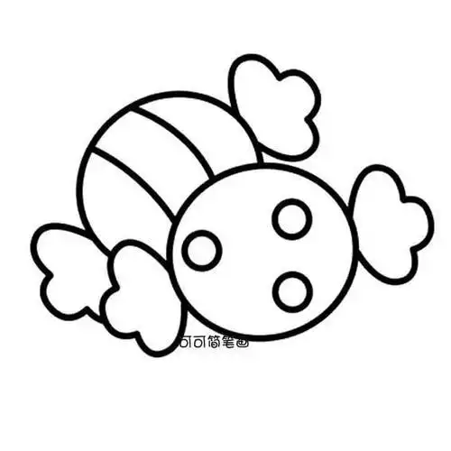 怎么画糖简笔画