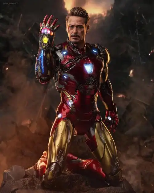 复仇者联盟4终局之战战损版钢铁侠mark8516比例合金珍藏人偶特别版