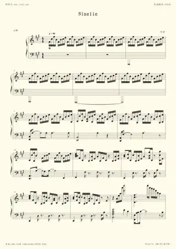 钢琴谱:ninelie