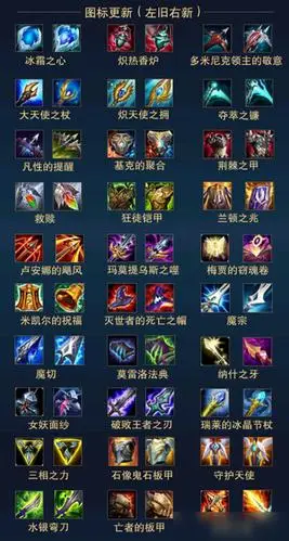 《英雄联盟》s11装备图标对比大全 装备图标修改怎么样