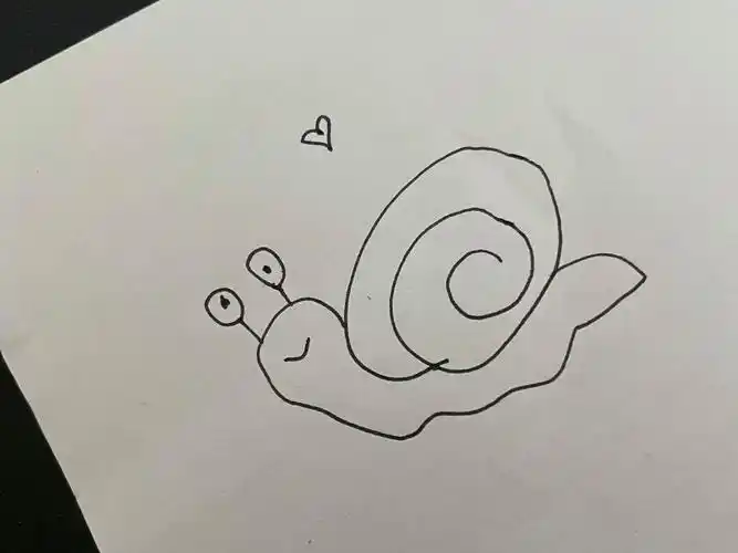 简笔画练习可爱的小蜗牛