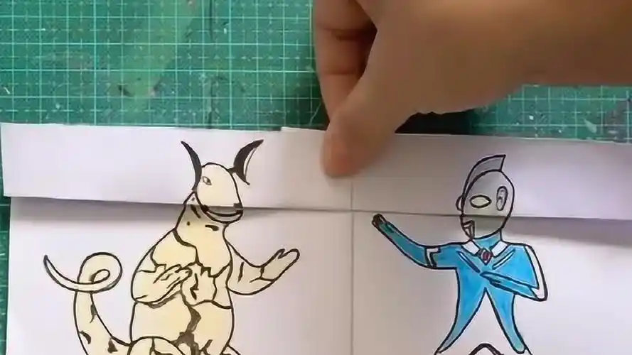 儿子画的动漫艾雷王和高斯奥特曼它俩pk谁更厉害呢