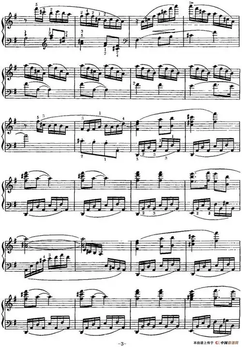 中国钢琴名曲30首:快乐的女战士钢琴谱_器乐乐谱_中国曲谱网