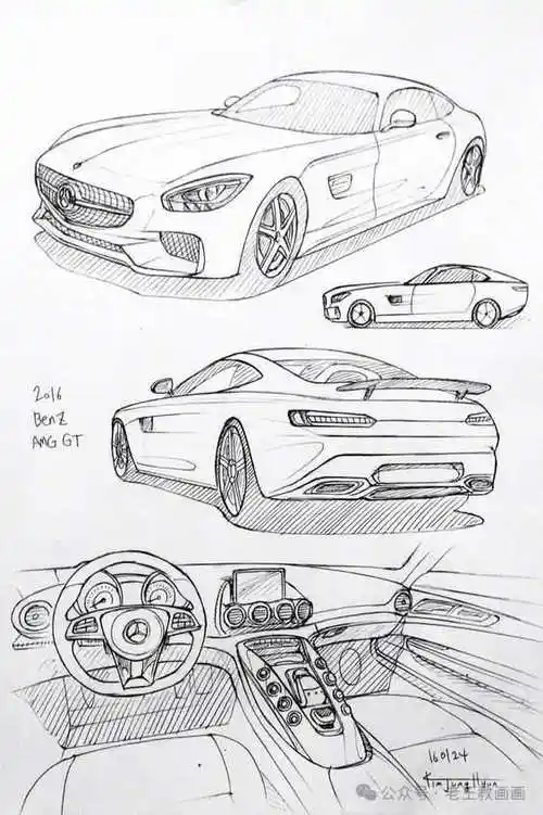 汽车设计手绘稿!网友:没有10年美术功底,真画不出来!