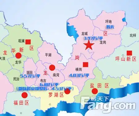 龙岗房价地图(7.26整理)