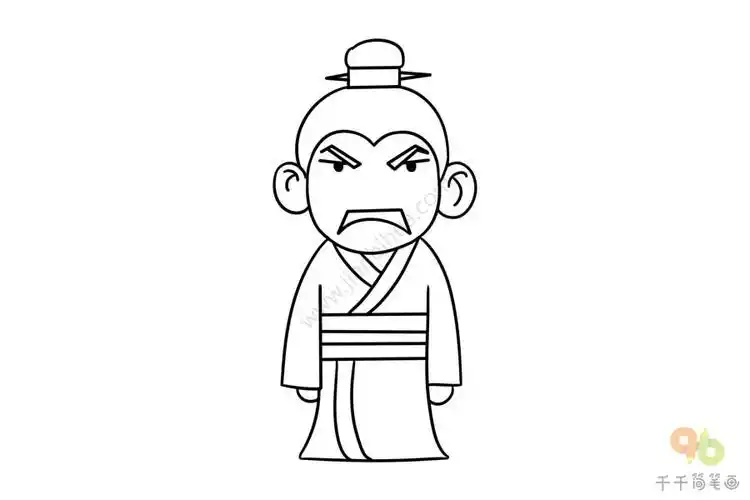 三国演义人物q版刘备简笔画