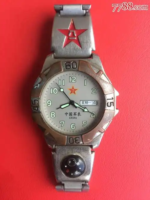 八一中国军表97型双日历男表(好品)