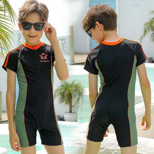 柯帛(kebo)2023新款儿童泳衣泳裤中大童男童分体套装男孩游泳衣青少年