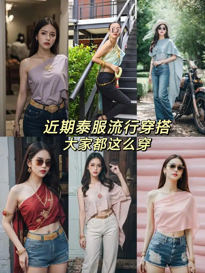 上半身保留传统泰服的穿法 - 抖音