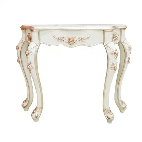 欧式玄关桌美式半圆靠墙窄桌子装饰门厅桌条案几走廊柜黑色玄关台