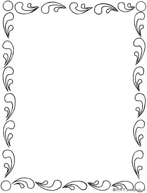 a4纸花边边框简单漂亮手抄报 a4纸手抄报