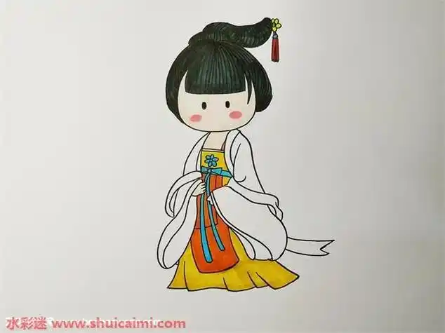 卡通古装人物简笔画