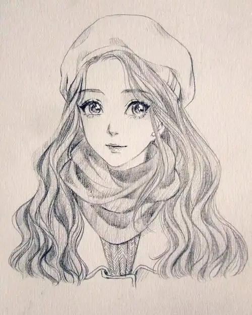 动漫少女素描图片可爱(一波素描动漫美女又强势来袭) - 赤虎壹号