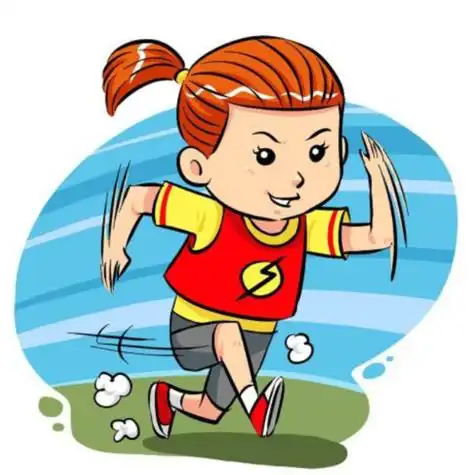 跑步的卡通人物简笔画