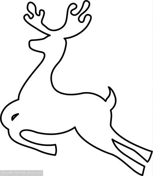 驯鹿剪影孤立的图标