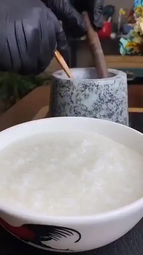 穷的只能喝粥了