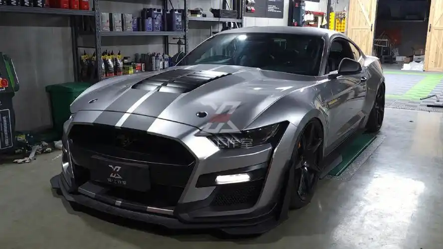 野马改gt500,真正1:1宽体套件,靓图来袭#福特野马  #佛山野马基地