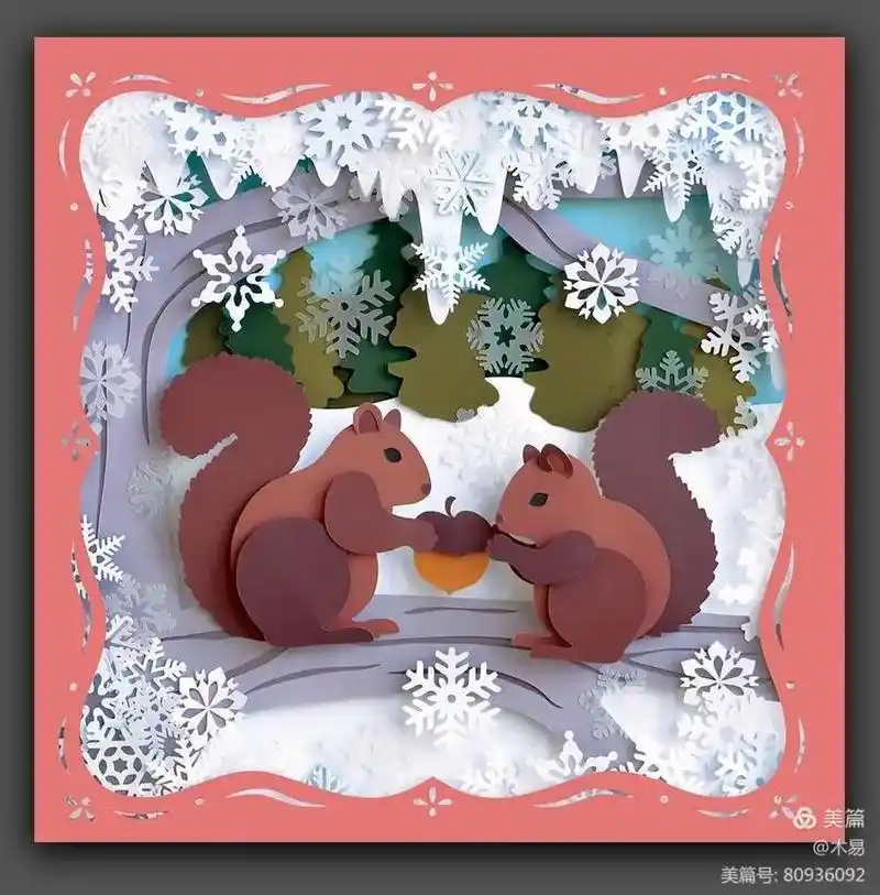 精美纸艺贴画欣赏 - 抖音