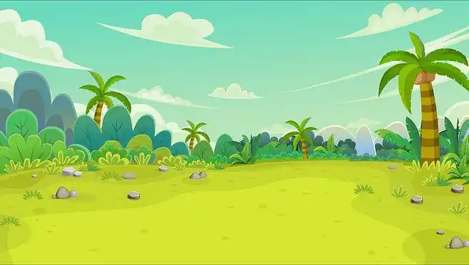 矢量儿童插画室外场景