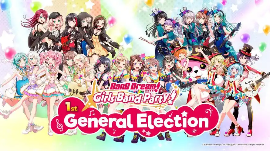bang dream! girls band party! 1st general election