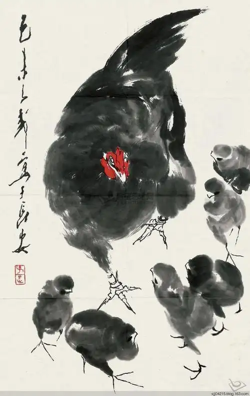 王子武国画精选鸡