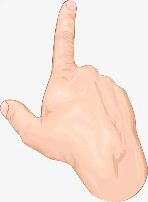 卡通手指姿势图素材免费下载_觅元素