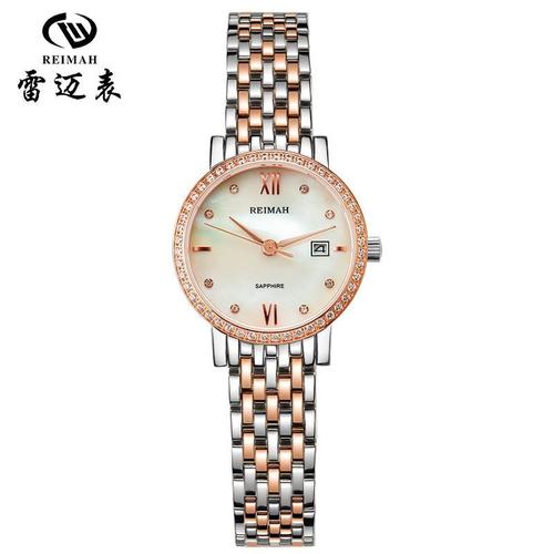 新款正品reimah雷迈手表女士石英表日历时尚镶钻防水女表l6110