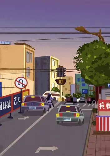 色彩练习-城市街道