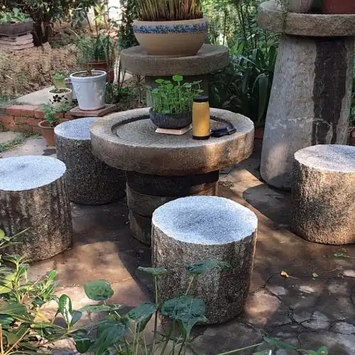 岭亿雕塑石磨茶盘流水磨盘老石磨庭院喝茶装饰摆件厂家直销