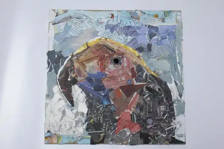 《综合材料绘画——鹰》