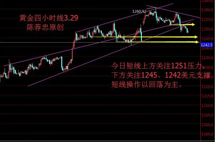 陈荐忠:三针探底助油价上涨,黄金上探1260遭断翅