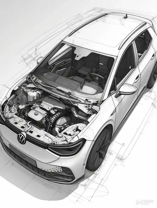 素描中的大众id3线条流畅_大众论坛_太平洋汽车论坛