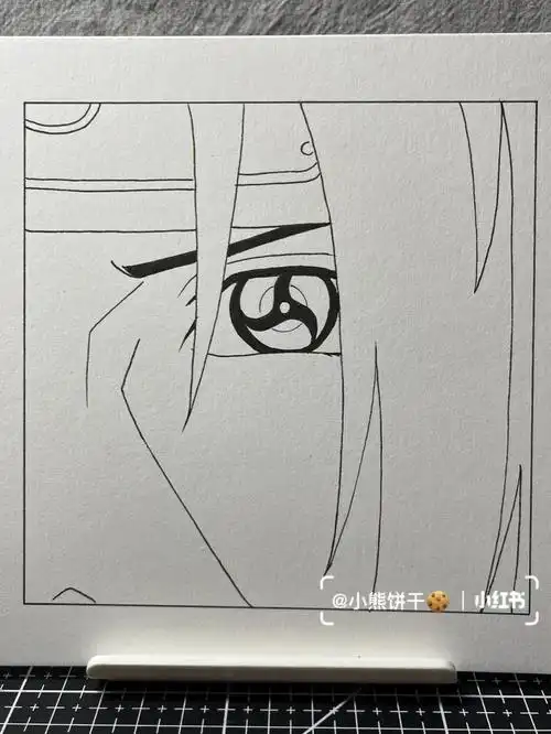 火影忍者·宇智波鼬 手绘过程[向右r]#宇智波鼬  #火影忍者  #绘画