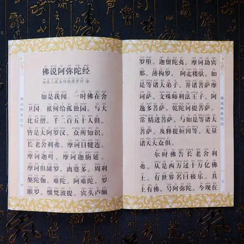 佛说阿弥陀经全彩精装大字拼音版阿弥陀佛经文读本