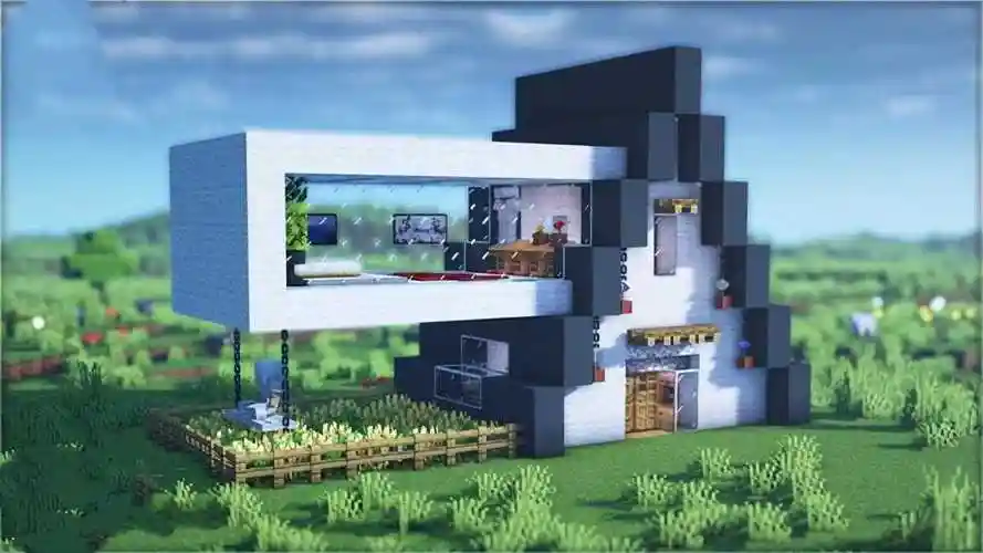 mc玩家的10张白色系设计-我的世界建筑物设计图-气泡游戏网