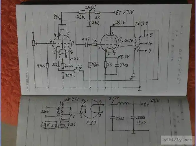 新做的6n3并管推6p14单端有一声道有高频自激!
