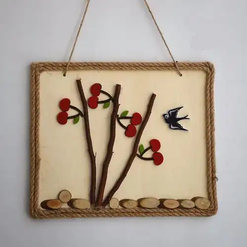 唯利多嘉宴新款幼儿园环创吊饰材料包手工教室走廊挂饰原木色田园风