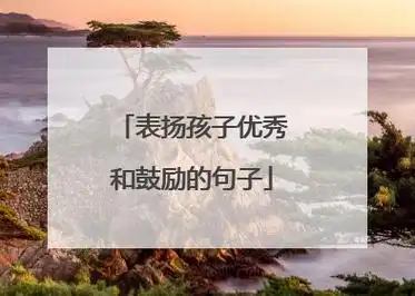 表扬孩子优秀和鼓励的句子(表扬孩子优秀的句子发朋友圈)_好词和好句