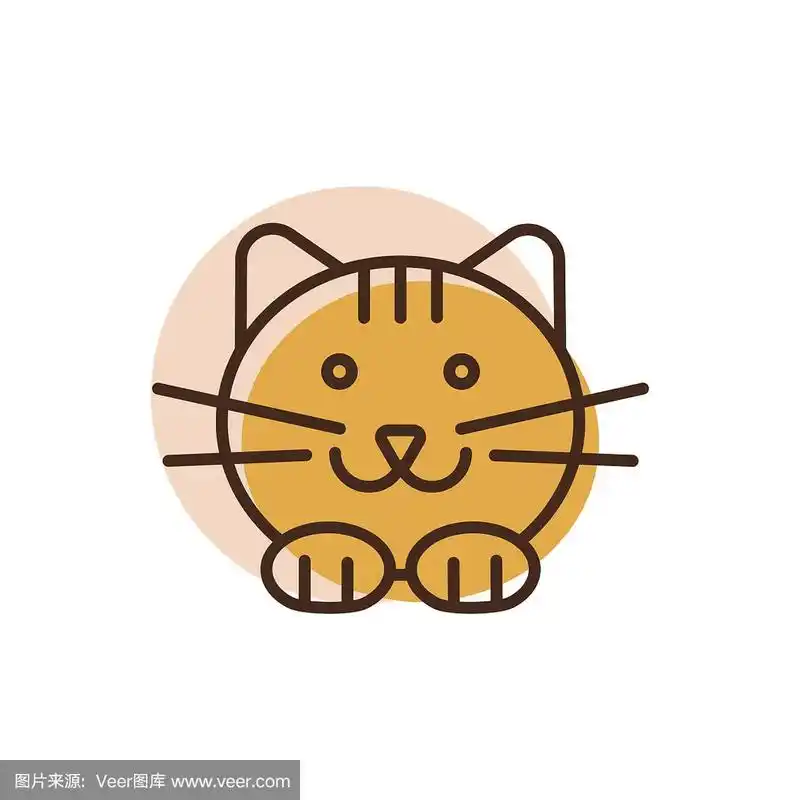 猫矢量图标.宠物动物的标志