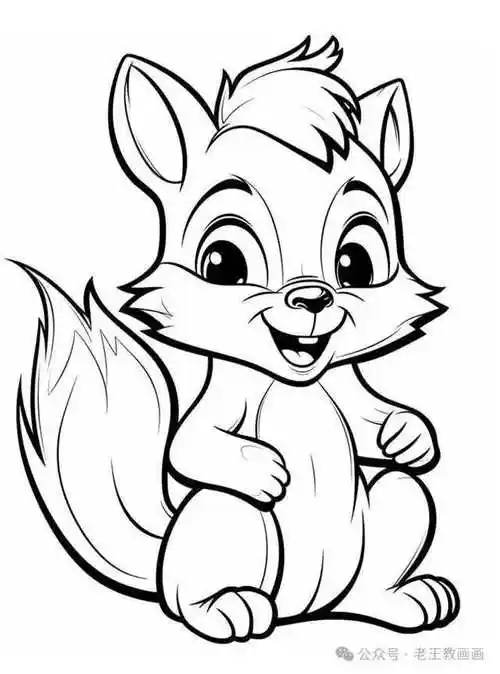 你捡到宝了!25张动物手绘线稿,临摹学画