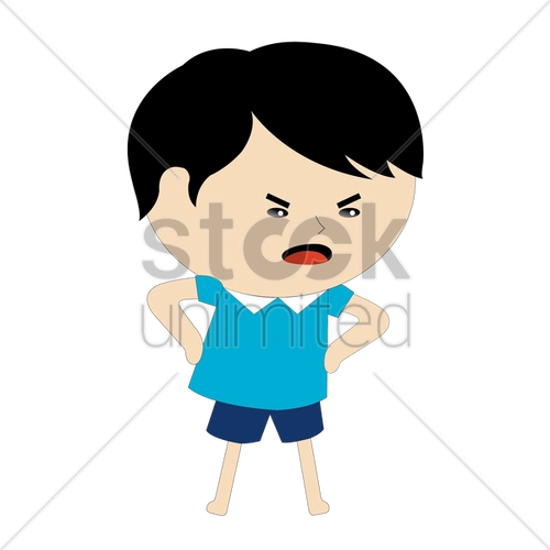 热门: angry boy with hands on waist