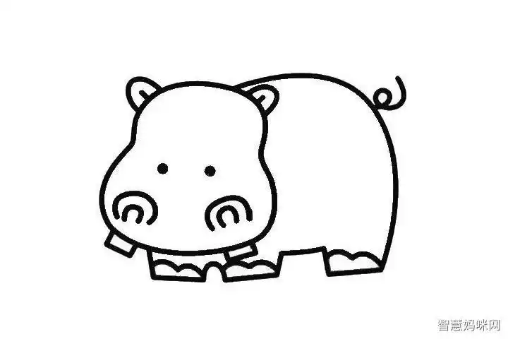 河马简笔画画法教程